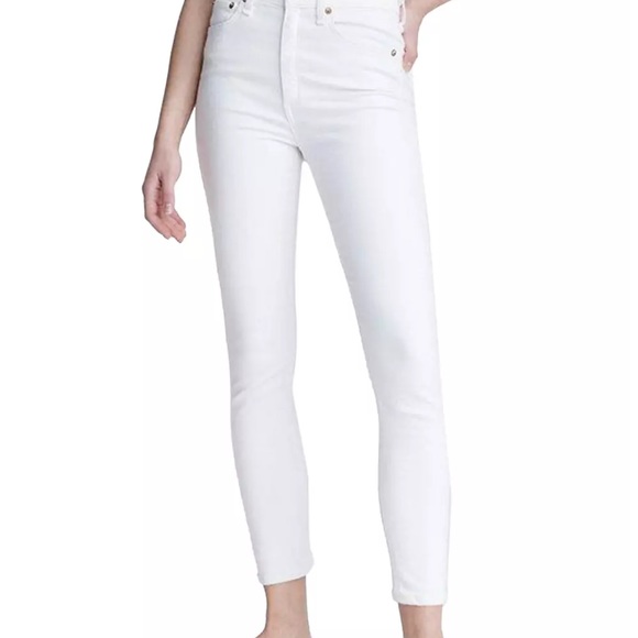 NWT rag & bone Jeans White Nina HighRise Ankle Skinny Retail $250 Size 23 - Picture 5 of 11